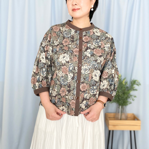 【SI-JAY】着用1回のみ　花柄ブラウス KOEISTORE ブラウス レディース 春 夏 春夏 シャツ 花柄トップス