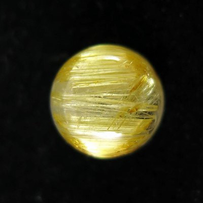 ゴールドルチルクォーツ 9mmラウンド カボション 0.78g【榎本通商39330】