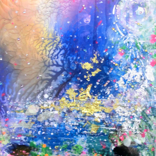 原画「森の息吹」(B) 額サイズ43×53㎝ パワーアート 絵画 息吹 友也