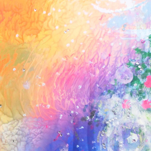 原画「森の息吹」(B) 額サイズ43×53㎝ パワーアート 絵画 息吹 友也