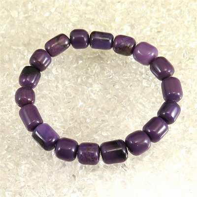 スギライト AAA ライトカラー 9mm チューブ ビーズ ブレスレット 35.8ｇ【榎本通商45366】