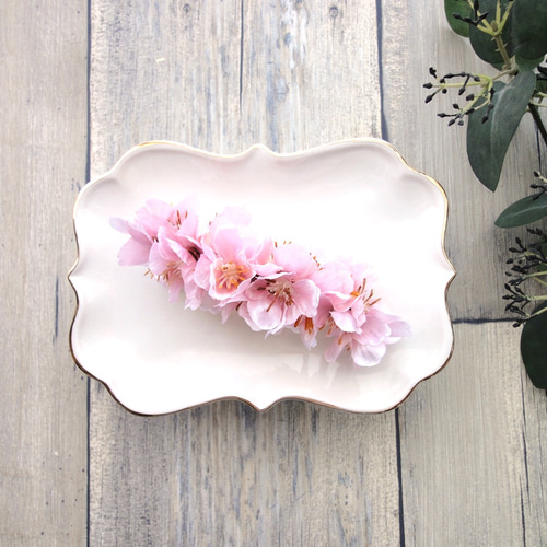 恋桜のバレッタ □ 薄ピンク色の可憐な桜 バレッタ Humming Bird 通販