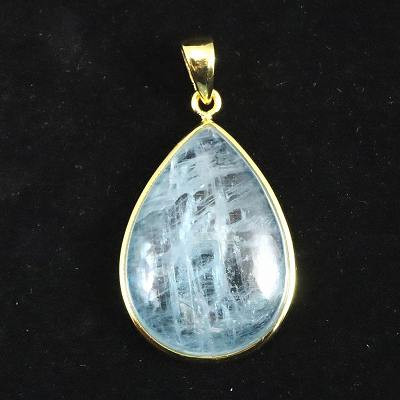 スカイカイヤナイト 3A 24mmペアシェイプ  ペンダントトップ 6.3g 【榎本通商46504】