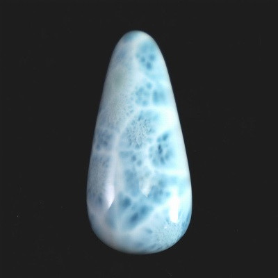 ラリマー   38mmペアシェイプ カボション ルース　9.53g【榎本通商47639】