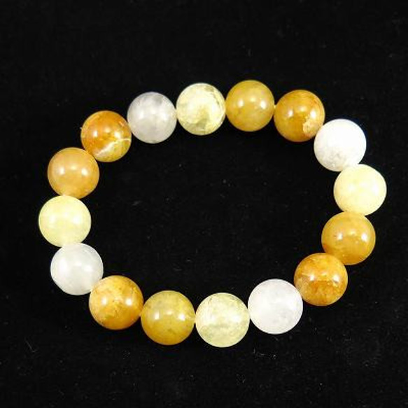 静岡水晶 マルチカラー 12mm玉ブレスレット SAグレード 39.5g 証明書付