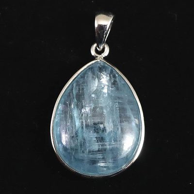 スカイカイヤナイト 3A 22mmペアシェイプ  ペンダントトップ 5.4g 【榎本通商48134】