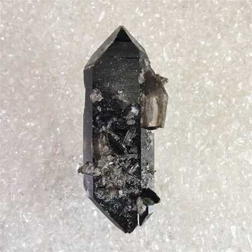 米国アーカンソー州産 黒水晶 モリオン クラスター 証明書付 82.0g