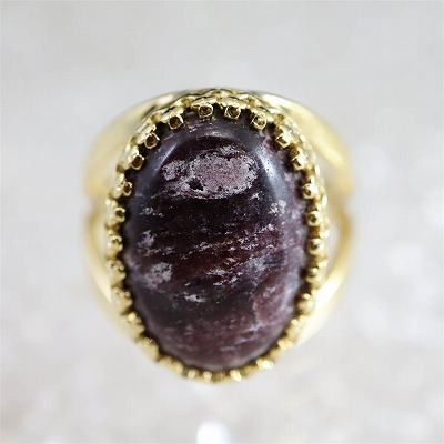 徳島県 アークナイト 18mmオーバル リング 18KGP 6.54g【榎本通商55436】