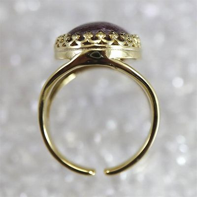 徳島県 アークナイト 18mmオーバル リング 18KGP 6.54g【榎本通商55436】