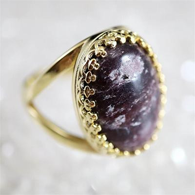 徳島県 アークナイト 18mmオーバル リング 18KGP 6.54g【榎本通商55436】