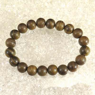 神代欅 ケヤキ 木玉 11mm玉ブレスレット 証明書付 10.6g【榎本通商58951】