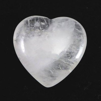 H&E社 サチャマニクォーツ  25mmハート 証明書付 6.9g　【榎本通商61506】