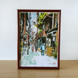A4サイズ「京都　お茶屋に向かう舞妓さん」　京の水彩画工房 7枚目の画像