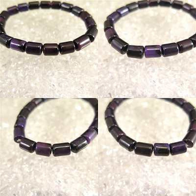 スギライト AAA 7mm チューブ ビーズ ブレスレット 18.11ｇ【榎本通商62746】