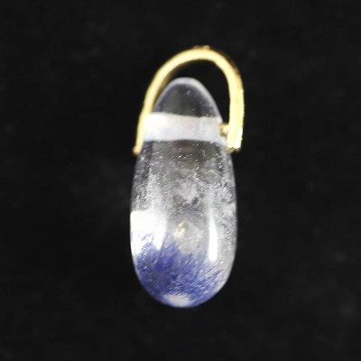 デュモルチェライトインクォーツ タンブル ペンダントトップ   K18YG 0.75ｇ　【榎本通商63771】