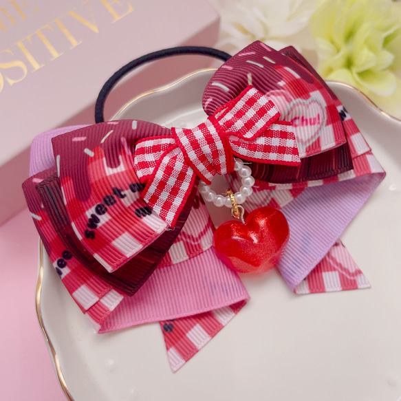 チョコ バレンタイン♡ カノンリボン ロング ハンドメイド リボン