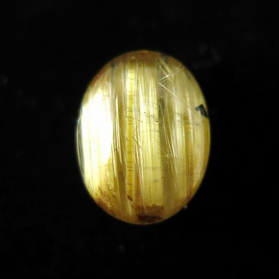 ゴールドルチルクォーツ 12mmオーバル カボション 1.53g【榎本通商65939】