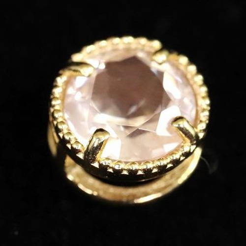 オレゴンサンストーン 5mmラウンド ペンダントトップ チャーム K18YG