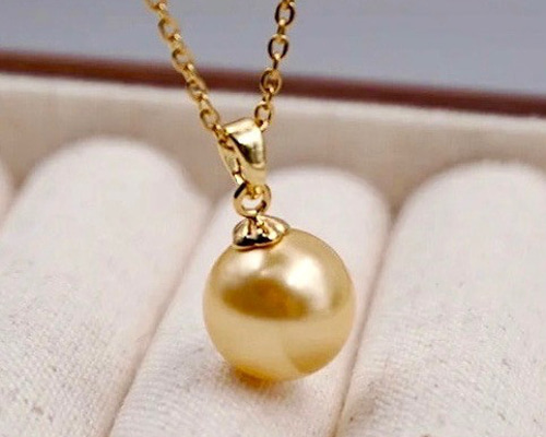 シェルゴールド パール 淡水真珠 ネックレス ピアス ピアス（フック