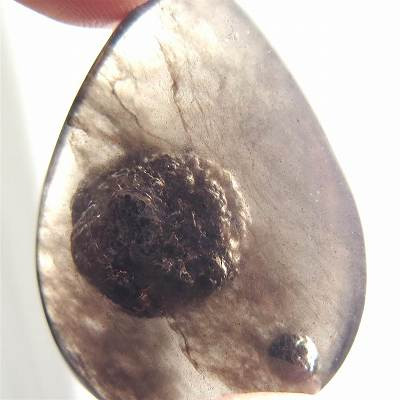 長野県和田峠産　クリストバライト入りオブシディアン 黒曜石 ルース 7.5g【榎本通商71438】