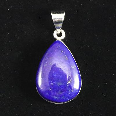 ラピスラズリ 3A  24mmペアシェイプ  ペンダントトップ　8.6g 【榎本通商73136】