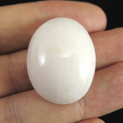 糸魚川翡翠 ヒスイ 白 29.4mmオーバル ルース 63.3ct【榎本通商