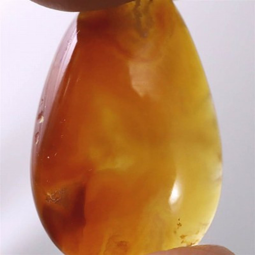 北海道 花石産 メノウ 瑪瑙 非加熱 21mmティアドロップ ルース 2.0g