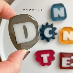 clear alphabet name keyring keychain 【名入れ無料　キーホルダー♡】 8枚目の画像