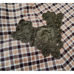 8枚ハギふんわりヘリンボーンチェックのフレアースカート【ベージュチェック】 3枚目の画像