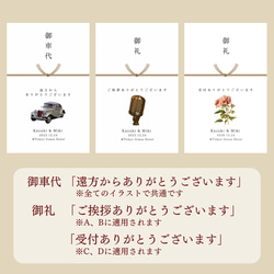 【ポチ袋12】メッセージ付！（5枚〜）※選べる水引3種類　ヴィンテージver.  封筒　結婚式　お車代　お礼代　 7枚目の画像