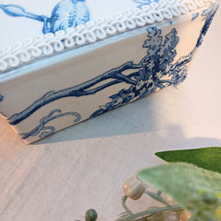 フランス製トワルドジュイ＊青い鳥の小箱カルトナージュ 5枚目の画像