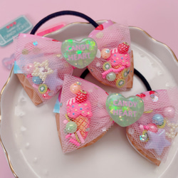 SALE オレンジ♡ ゆめかわ チュールリボン ポニー用