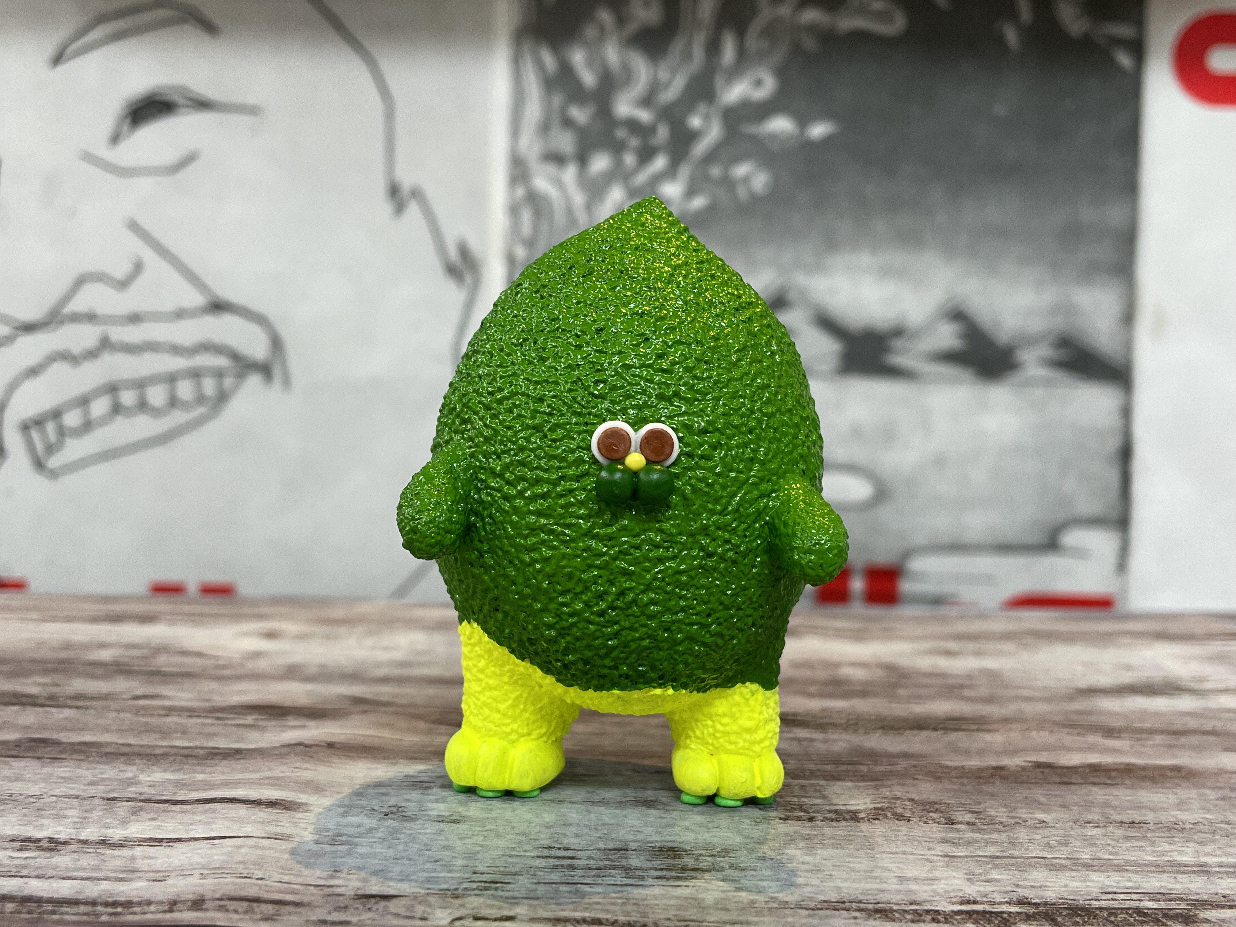 ”高さ83mm”★☆ふくくるん(かぼす？ライム？) ☆ 幸せを招ぶ置き物として ★ 笑顔にさせるために頑張ってます。