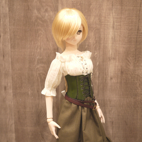 [受注生産] DD（S/M/L胸）編み上げコルセット 本革 4枚目の画像
