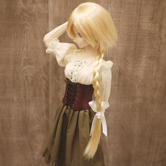 受注生産] DD（S/M/L胸）編み上げコルセット 本革 その他人形