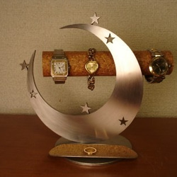 腕時計スタンド　3つの気まぐれ星三日月腕時計＆アクセサリースタンド　No.90308 1枚目の画像