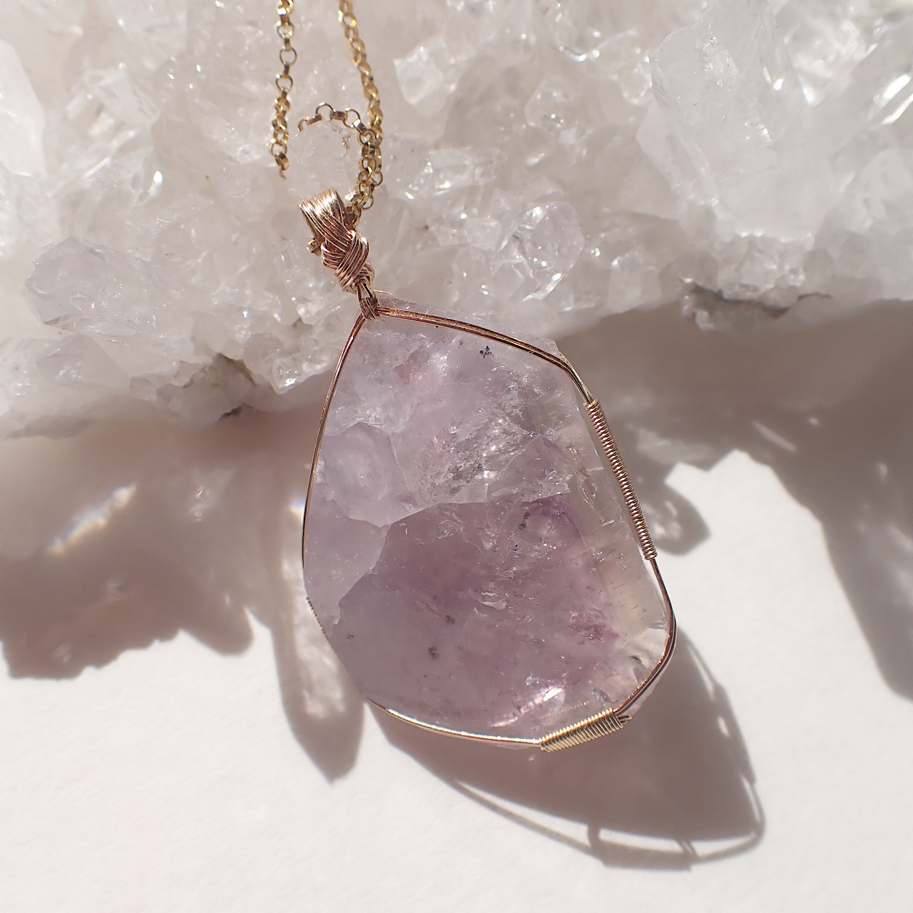 女神巻き®︎アメジストのペンダントトップ
