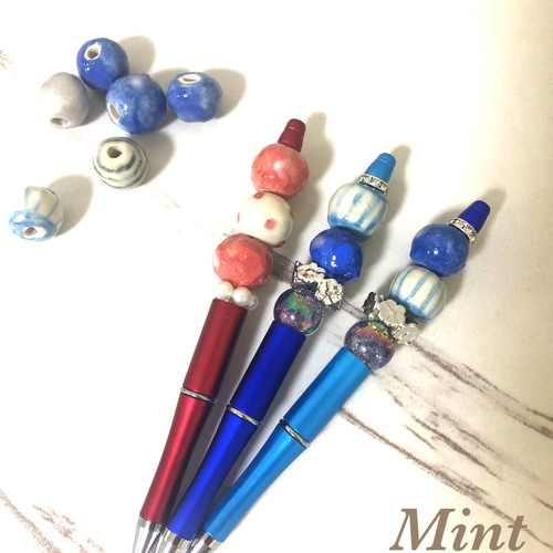 世界に1つの陶器のカスタムボールペン ペン・筆記用具 mintの雑貨屋