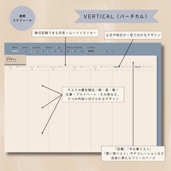 【4月はじまり】2024年デジタルプランナー『くすみブルー』（ウィークリー４タイプ）／年間・マンスリー／iPad 8枚目の画像