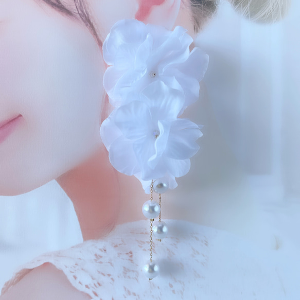 ピンク　ウエディング　ブライダル　ヘッドドレス　造花　カラードレス　振袖　和装　成人式　髪飾り　フラワー　色打掛　結婚式 19枚目の画像