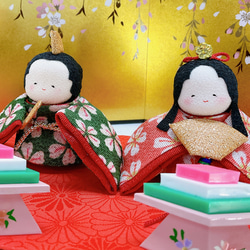 ひな飾り【ぽてり雛 2人 (さくら)】ひな祭り お雛様 雛人形 三月飾り