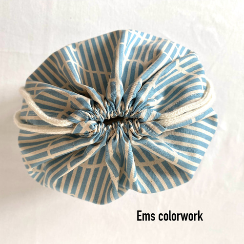 ⭐︎サイズオーダー無料 もくもくストライプ ブルー 入園入学3点セット