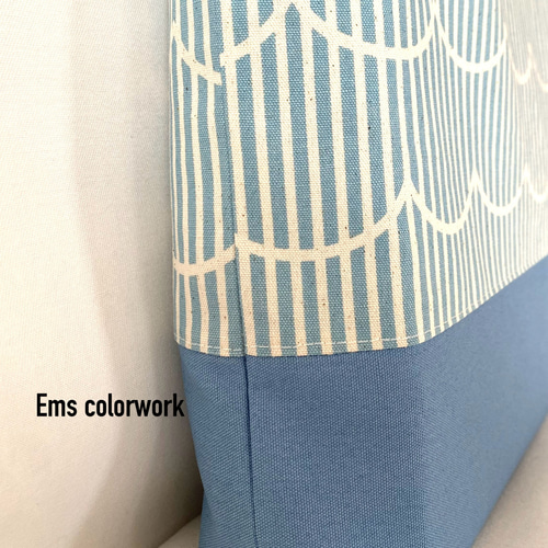 ⭐︎サイズオーダー無料 もくもくストライプ ブルー 入園入学3点セット