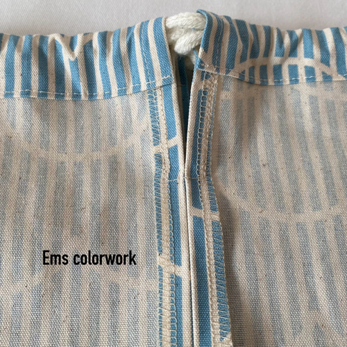 ⭐︎サイズオーダー無料 もくもくストライプ ブルー 入園入学3点セット