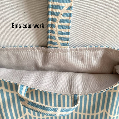 ⭐︎サイズオーダー無料 もくもくストライプ ブルー 入園入学3点セット