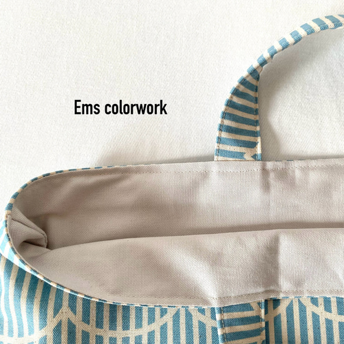 ⭐︎サイズオーダー無料 もくもくストライプ ブルー 入園入学3点セット