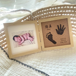 手形・足形フォトフレーム　出産祝い　出産内祝い　ニューボーンフォト　赤ちゃん 4枚目の画像