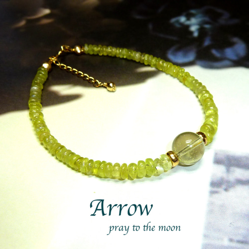 幸運を呼ぶ＊リビアングラスとクリソベリルキャッツアイブレスレット