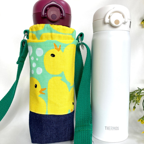 ハンドメイド　水筒　カバー　サーモス  600 お花柄 水筒カバー ハンドメイド ランドセル パープル 紫 花柄 サーモス 600