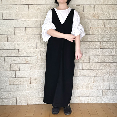 2点セット）色が選べるコーデセット ぽわんと袖プルオーバー✖️V